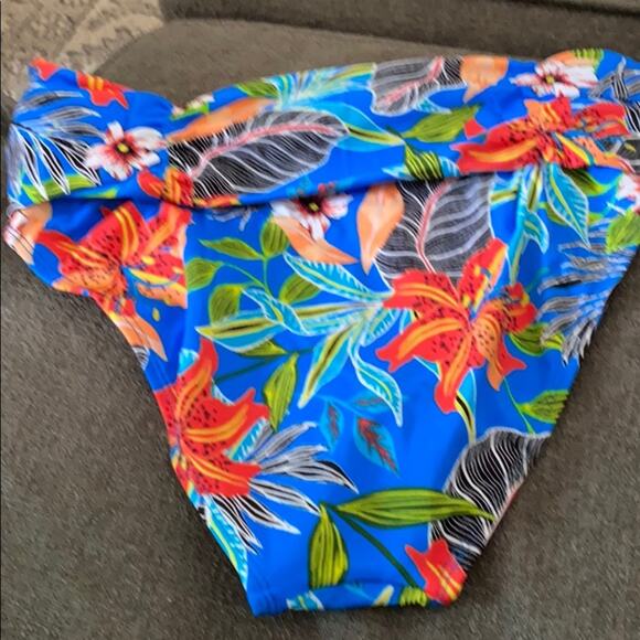 SWIMSUITS FOR ALL Blue Hawaiian foldover brief - Picture 5 of 8